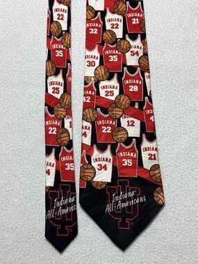 Indiana University Tie Basketball Hoosiers Silk Neck Jerseys Wear Ties Limited
